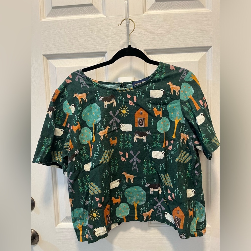 MODCLOTH X PRINCESS HIGHWAY Animal Farm shirt. Size 14.